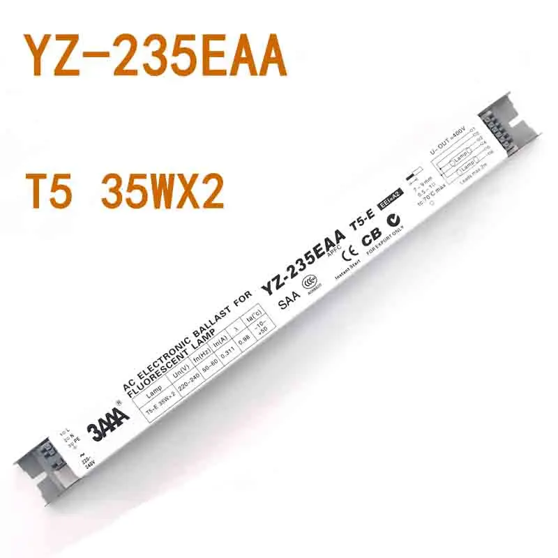 YZ-235EAA T5-E 220V electronic ballast fluorescent tube one for two 2X35W rectifier 3AAA