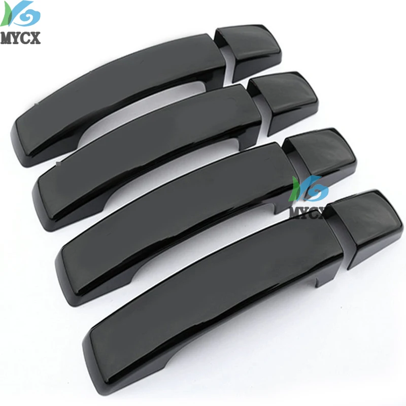 

For -Land Rover LR4 Discovery 4 Black Car Door Handle Cover Trim 8pcs 2010-2015