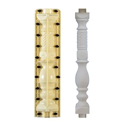70cm Plastic Concrete Baluster Mold for Decorative Balcony Fence Easy to Use Home Garden DIY Casting Mold