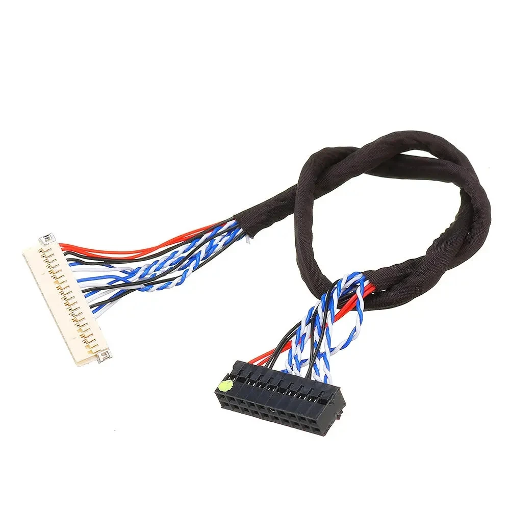 Placa de controlador de pantalla LCD Universal, Cable de pantalla LVDS, paso de pin de 1mm, 25/40/60cm, 20 pines, DF19-20-D8, 1 canal, 6 bits, 8 bits, 20P