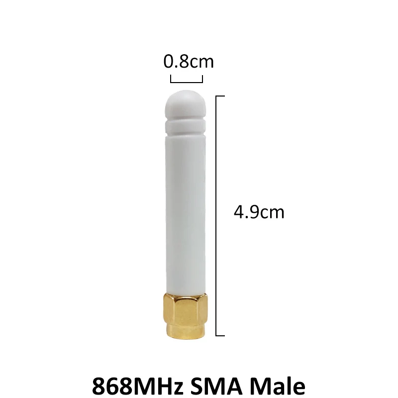 Imagem -02 - Gws-antena para Módulo Iot Receptor de Sinal Lorawan Branco Antena 5cm 3dbi Sma Macho 915mhz 868mhz 10pc Set