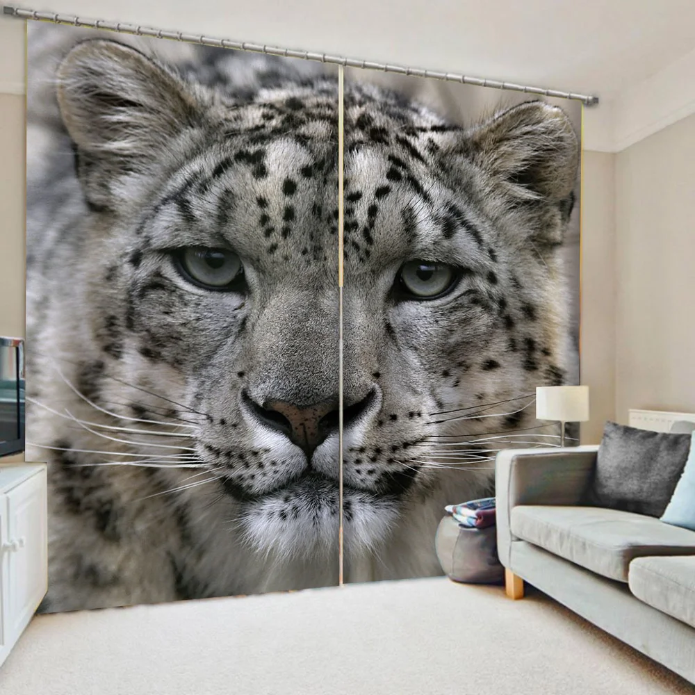 

Morden grey tiger curtains 3D Window Curtain For Living Room office Bedroom 3d Decoration curtains