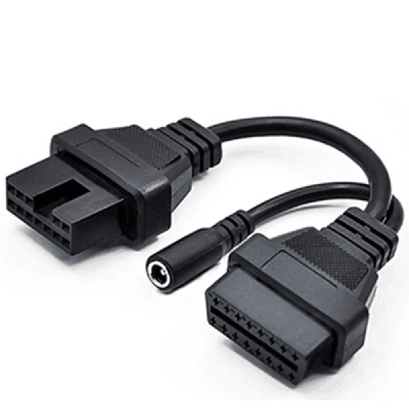 12pin OBD Cable for Mitsubishi 12 Pin To 16 Pin Female OBD 2 Extension Diagnostic Adapter Connector Cable for Hyundai Cars