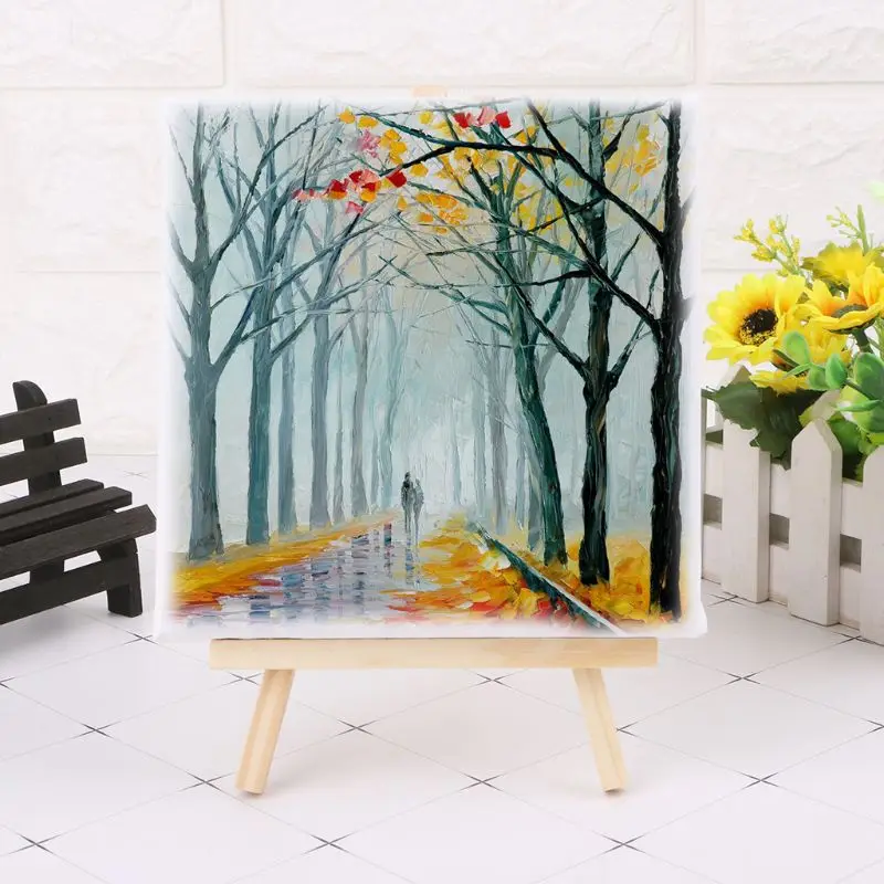 Mini Canvas And Natural Easel Set For Art Painting Drawing Craft Wedding Supply Drop shipping