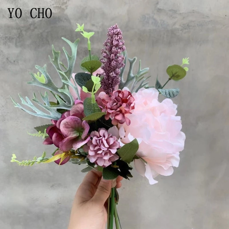 Hình Cho 1 Bó Hoa Nhân Tạo Hoa Hồng Lụa Hoa Nhà Cưới Trang Trí Tiệc Giả Hoa Lụa Flore Bình Hoa Để Bàn Trang Trí Bàn hoa Giả