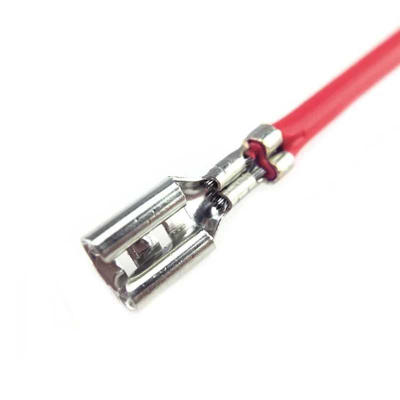 2.8MM 4.8MM 6.3MM with Transparent Sheath Inserted Spring 6.3mm Female Connector Terminal Faston with Insulator for Wire