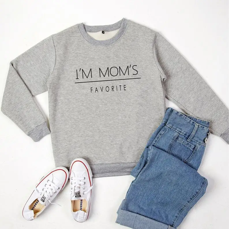 

ZBBRDD Im Mom Mothers Day Funny Gift for MAMA Sweatshirt CrewNeck Fashion Full Long Sleeve Top Shirt Cotton Pullover Drop ship