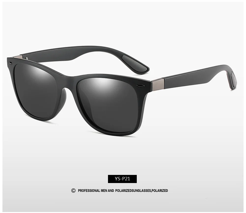 ZXWLYXGX Klassieke Gepolariseerde Zonnebril Mannen Vrouwen Brand Design Rijden Vierkant Frame Zonnebril Mannelijke Goggle UV400 Gafas De Sol
