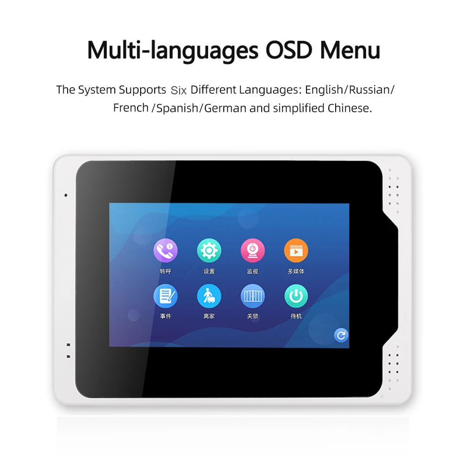 SYSD Video Intercom para Casa 7 polegadas Wired Video Intercom Sistema Tuya Smart WIFI Campainha com 1080P HD Raniproof Câmera