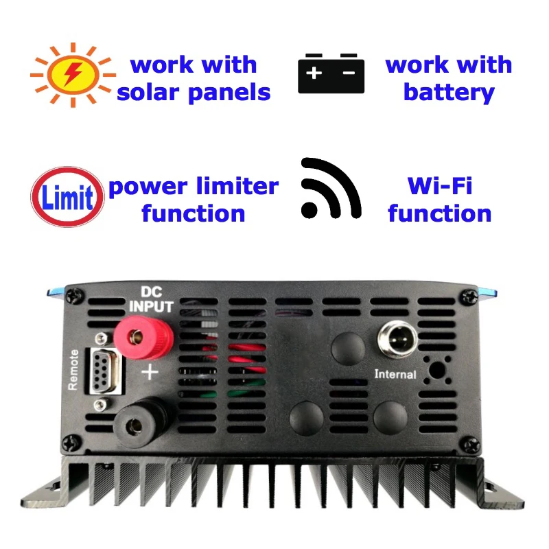 2000W MPPT Solar Grid Tie Inverter with Limiter Sensor With Wifi Monitoring DC 45-90V To AC 220V 230V 240V PV Connected