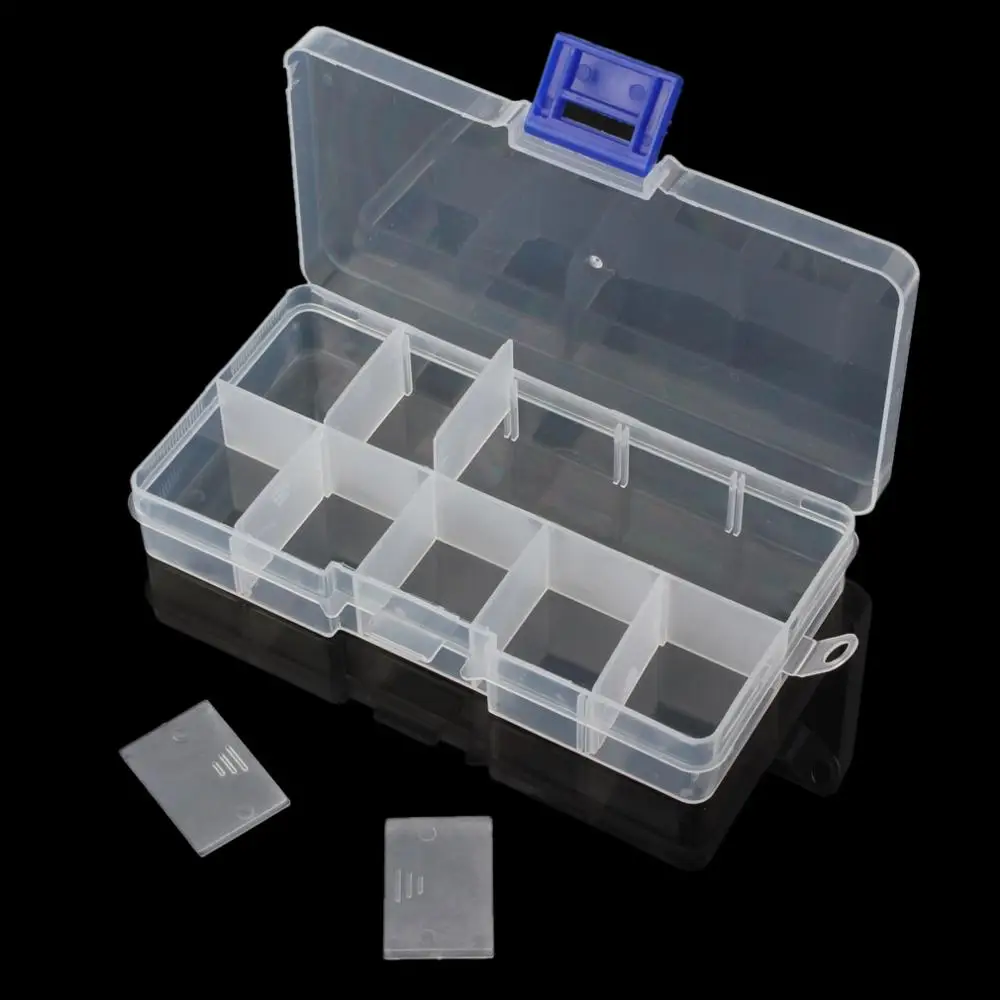 Plastic Storage Box Organiser Case Compartment Adjustable Container for Craft Nail Fuse Jewelry Box Beads Pill Screw Organizador