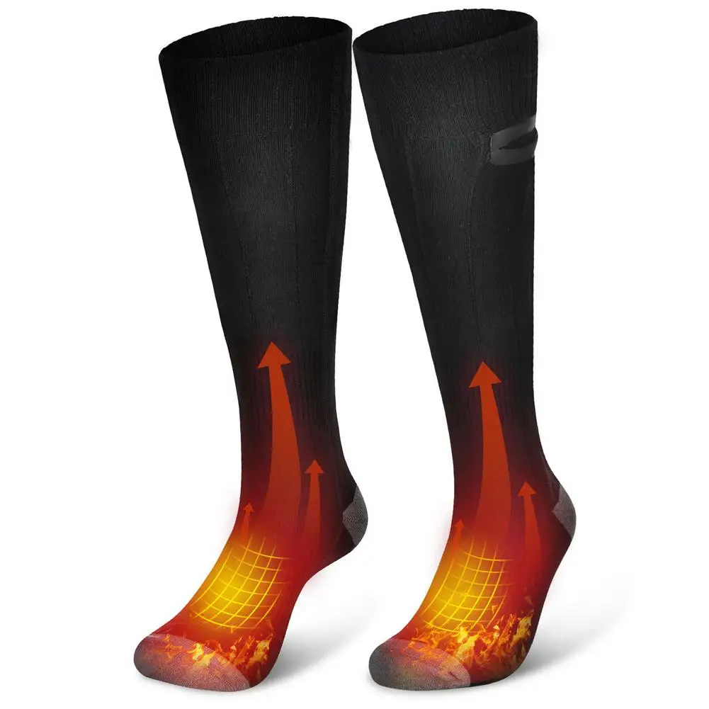 Winter Electric Heating Socks Rechargeable Heated Socks 3 Speed Temperature Adjustment Warm Foot Warmer For Cycling Skiing Camp