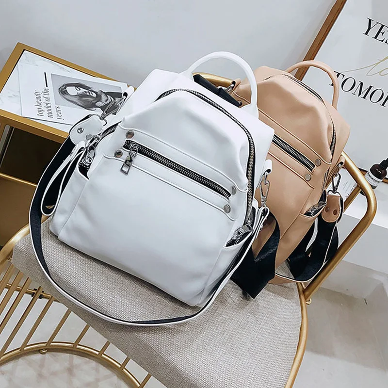 Designer Women Backpack Female High Quality PU Leather Women\'s Backpacks Multi-Purpose Travel Backpack And Girls Satchel SH457