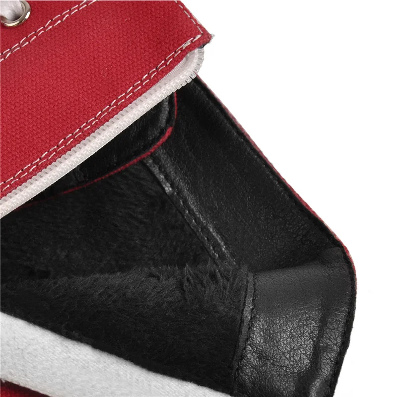 Onlymaker Platform Sports Sneaker Red Ankle Boots Patchwork Chunky High Heel Lace-Up Canvas Pumps Side Zipper Boots