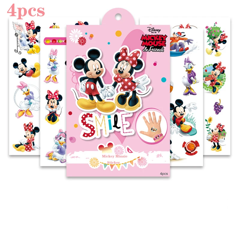 4pcs/lot Disney Sticker Toys Disney Frozen Minnie Sofia Princess Disney Princess  Cartoon Stickers Toys Girls Stickers