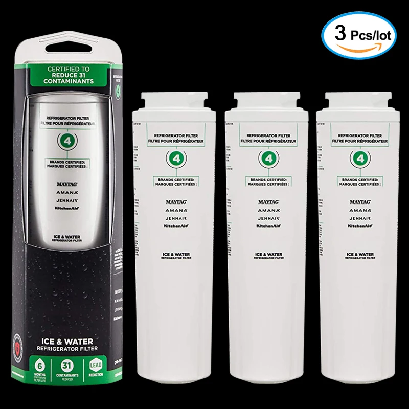 Refrigerator water filter 4, EDR4RXD1, for Maytag (UKF8001), KitchenAid refrigerator, 3 pieces