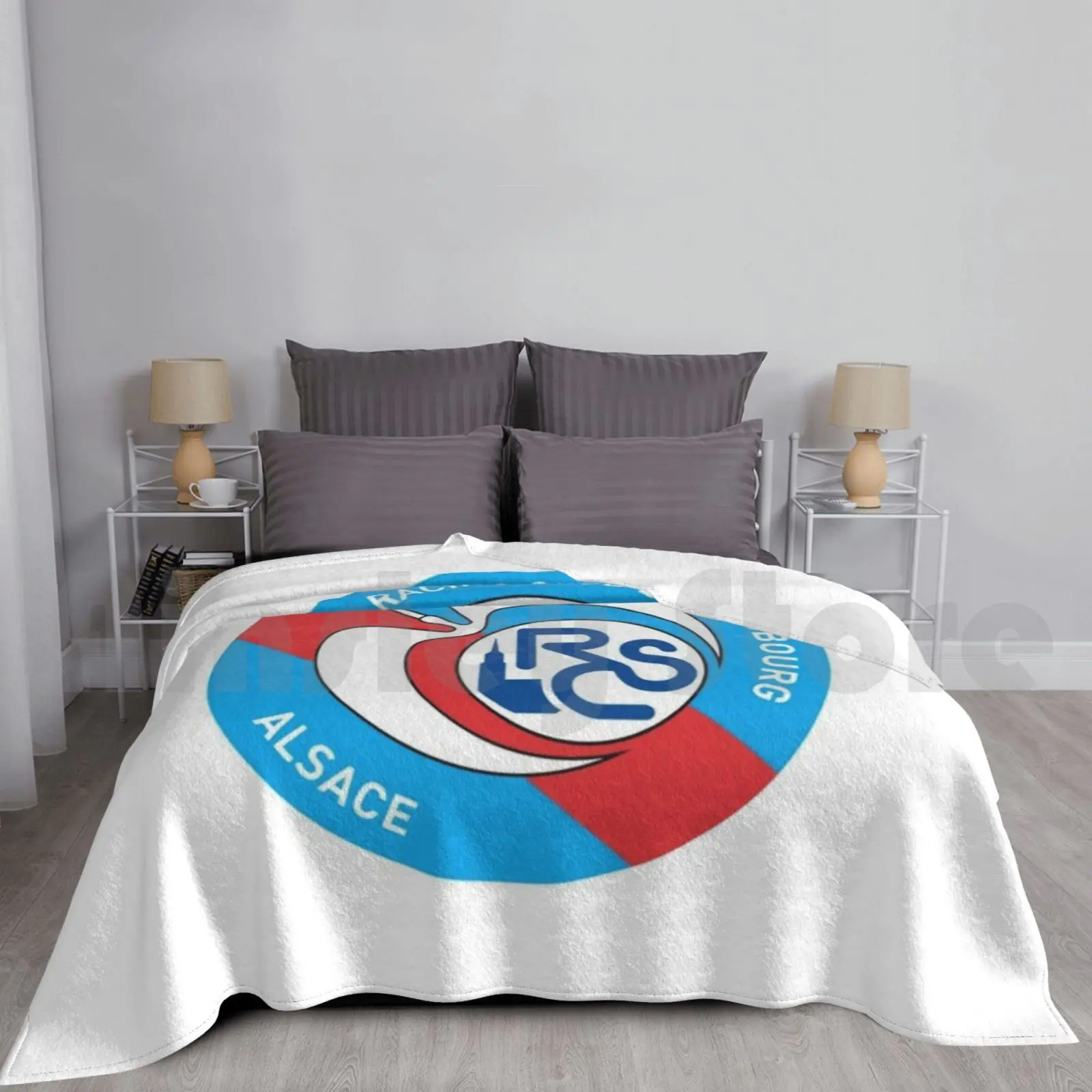 Rc Strasbourg Alsace Blanket Fashion Custom Rc Strasbourg Alsace France Euro Leagues Soccer Football