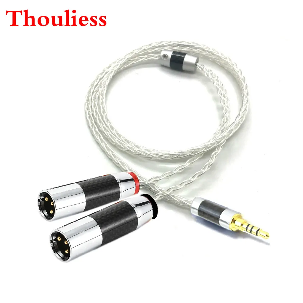 

Thouliess HIFI 7nOCC Silver Plated 3.5mm to Dual 2x 3pin XLR Balanced Male Audio Adapter Cable 2.5/4.4/3.5 to XLR Balanced Cable