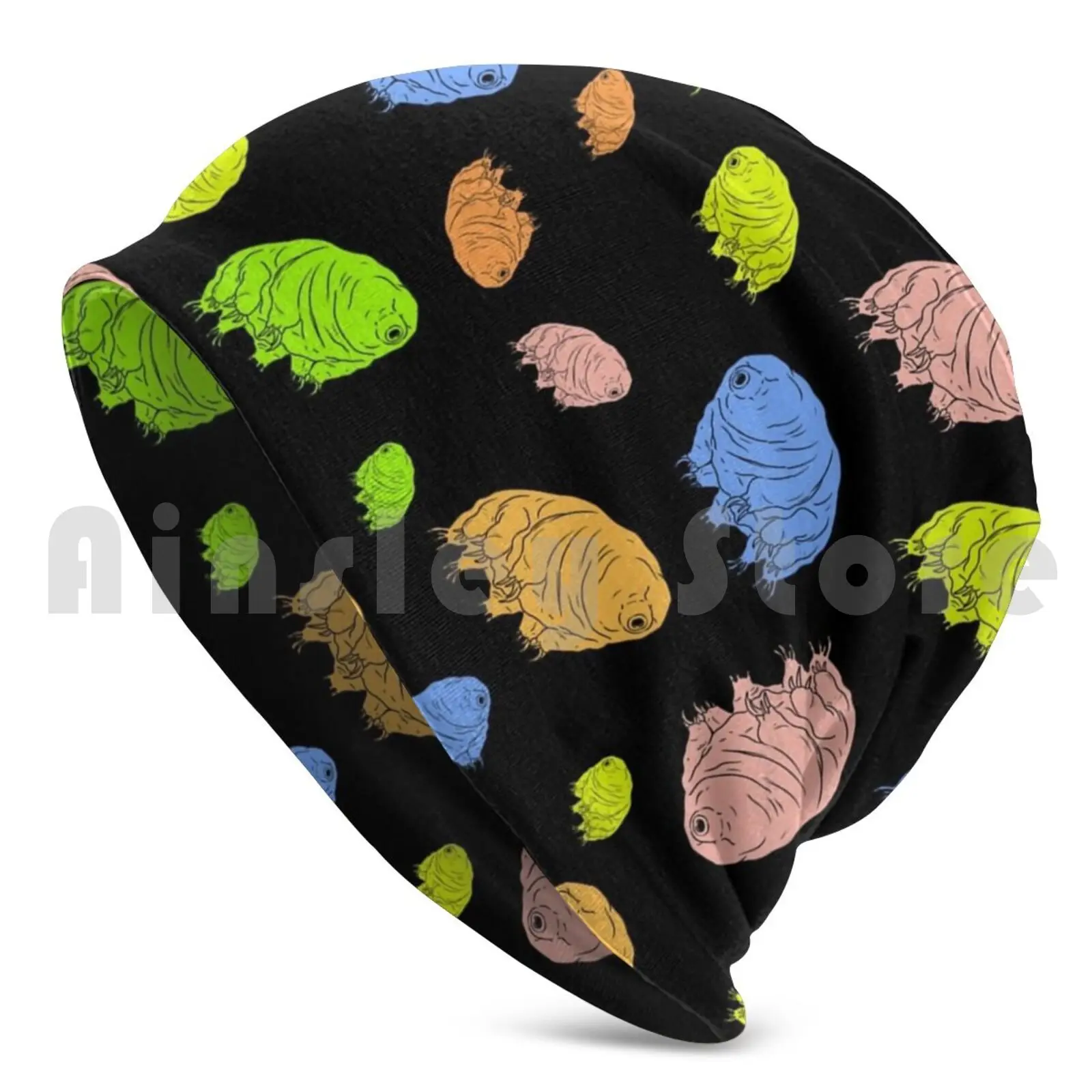 Tardigrade Pattern For Microbiology Student Beanies Knit Hat Hip Hop Tardigrade Pattern Water Bear Tardigrade