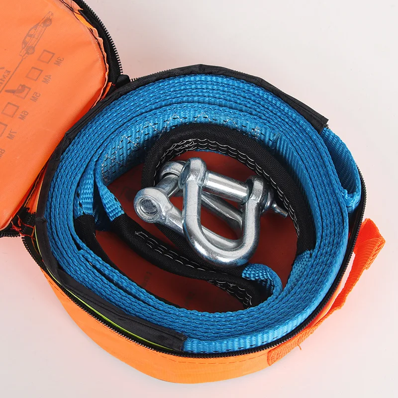 

Car Tow Rope 5 Meters 8 Tons Thick Off-Road Trailer Binding Belt Tensioner To Pull The Car Rope