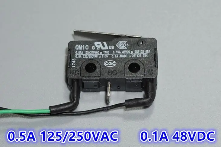 

4/8pcs QM10 Honeywell 0.5A 125/250V AC 0.1A 48VDC Gold plated contact microswitch micro switch KW11 W/cable welded