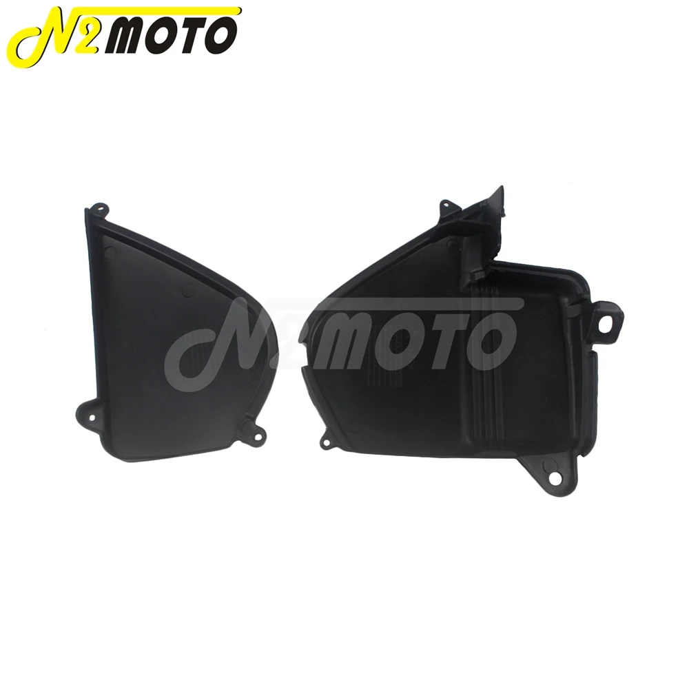 1 زوج أسود دراجة نارية صندوق بطارية غطاء جانبي لهوندا CRF230F CRF 230 2015-2019 الترابية سباق الدراجة ABS صندوق بطارية الحرس الجانب