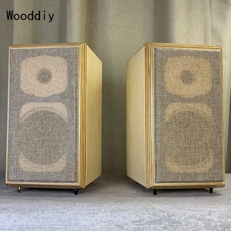 Wooddiy 5/6.5 inch One Pair Speaker Empty Cabinet Minima Vintage Classic Two-way Bookshelf HIFI DIY Bass Reflex Acoustic Box