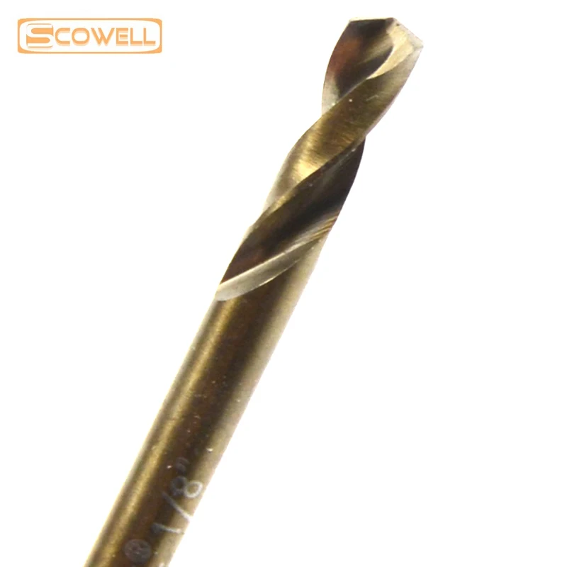 Paquete de 10 brocas de doble extremo Imperial HSS M35 cobalto 5% broca helicoidal en espiral con agujero de madera para Metal 3mm 3,2mm 3,5mm 1/8
