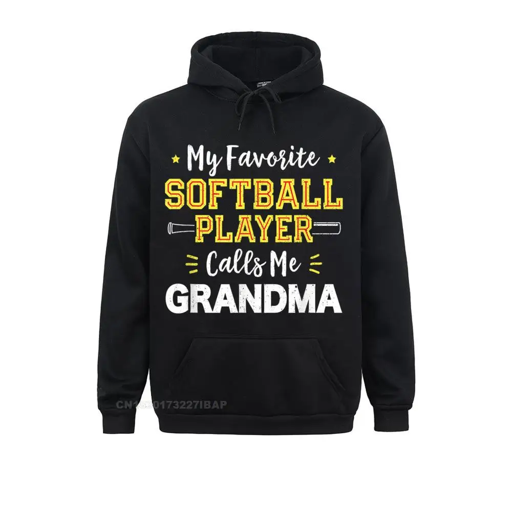 My Favorite Softball Player Calls Me Grandma Softball Family Hoodies For Women Harajuku Sweatshirts 3D Printed Clothes Retro