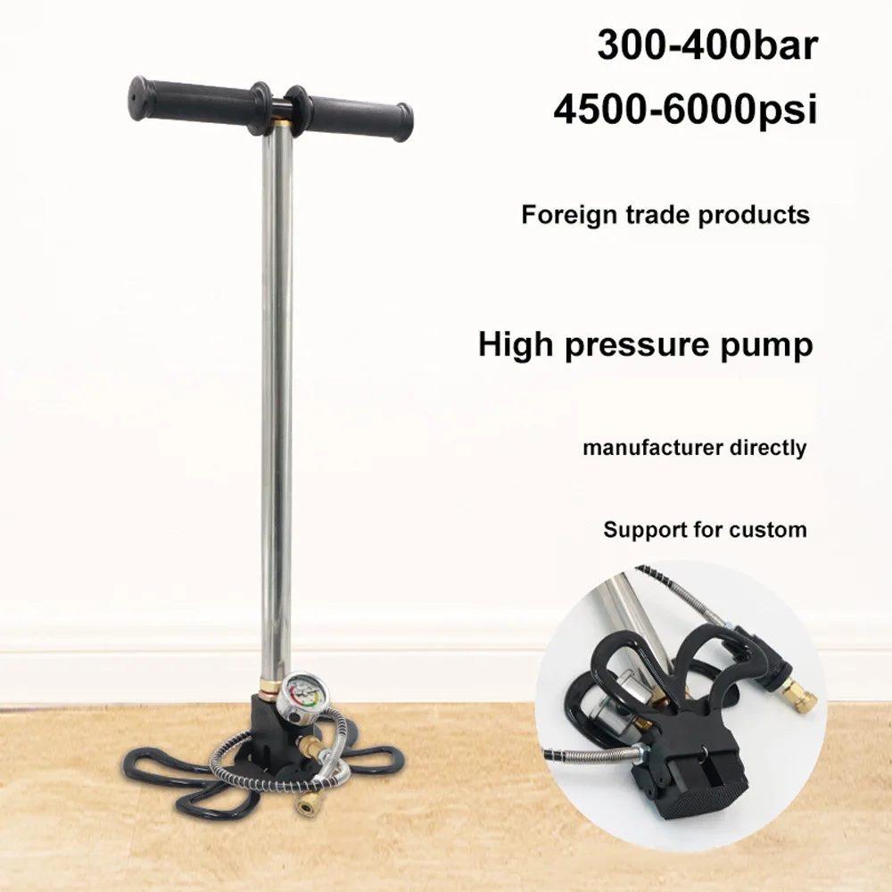 

Mini Air Compressor high Pressure 3 Stage PCP Car Hand Operated Air Pump Hunting 300bar 30mpa 4500psi no separator