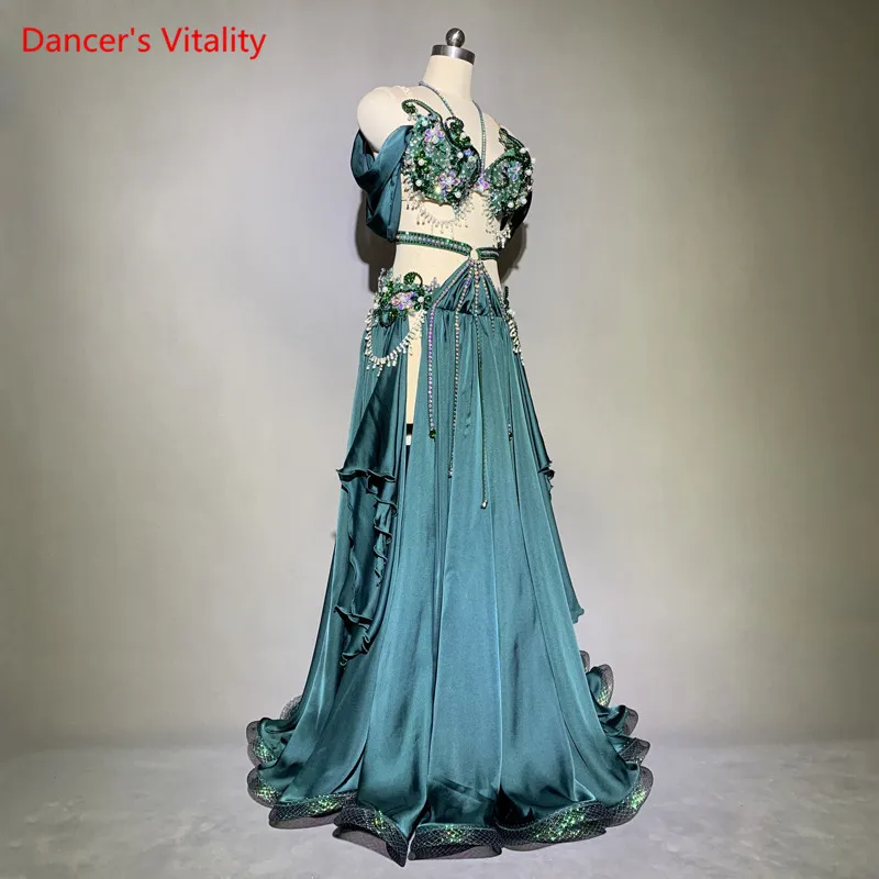 Belly Dance Female adult Elegant Bra Performance Clothes Suit New Child High-end Custom Competition High Waist Big Swing Skirt