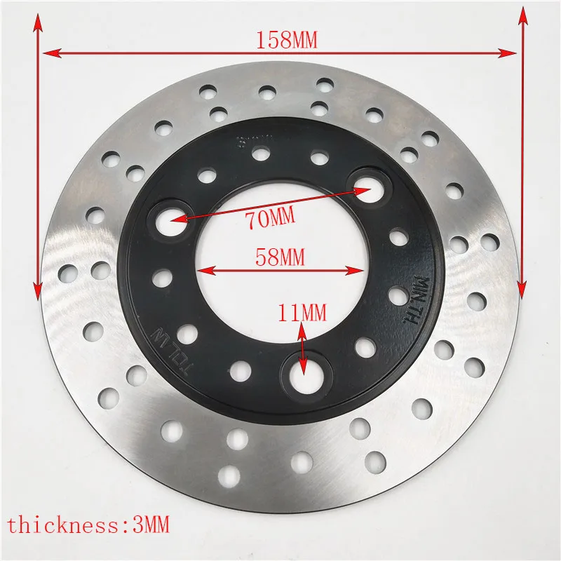 160 170 180 190mm front or rear Brake Disc For  Chinese GY6 Scooter i Motorcycle ATV Moped Go Kart Spare Parts