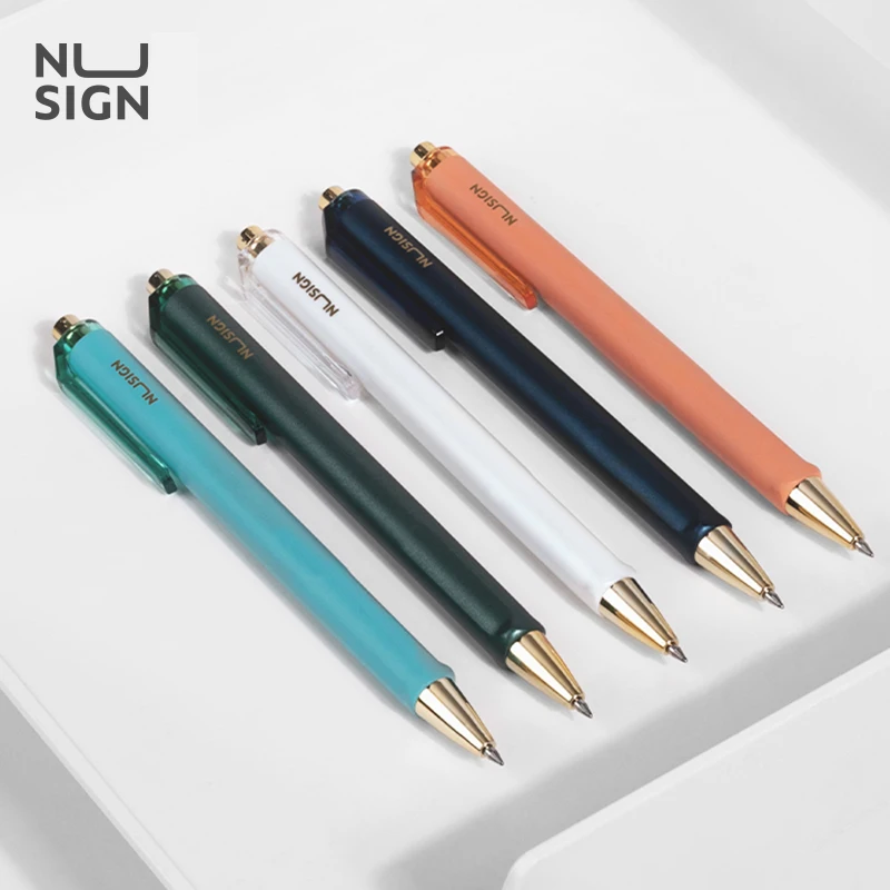 

1pc NUSIGN NS557 Press Smooth Gel Pen Bullet Nib Business Signature Pen School Office Writing Supplies 0.5mm