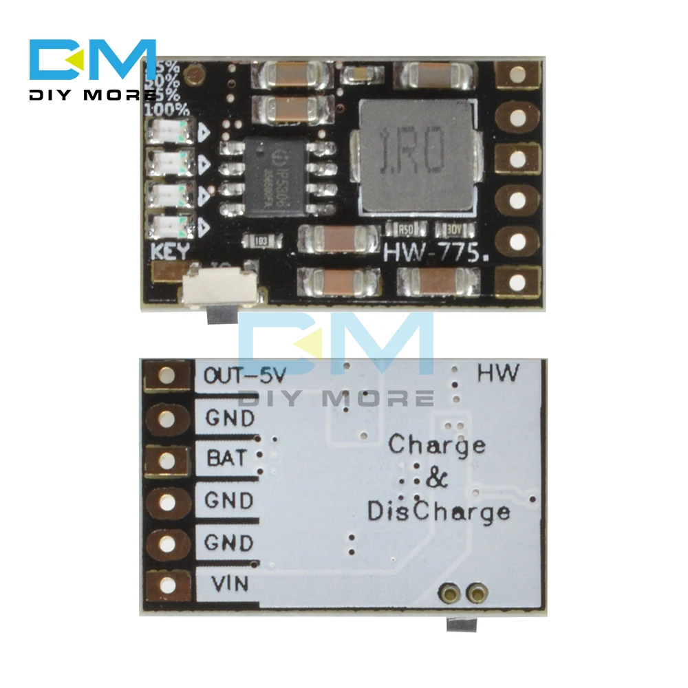 2A 5V Charge Discharge Integrated 3.7V 4.2V Lithium Battery Boost Mobile Power Protection Diy Electronic PCB Board Module