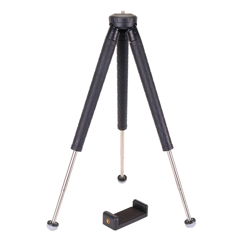 Wildgameplus Adjustable 110cm Hunting Tripod For Night Vision 1/4 Screw Telescopic Tripod Stand with Phone Clip Outdoor Devices