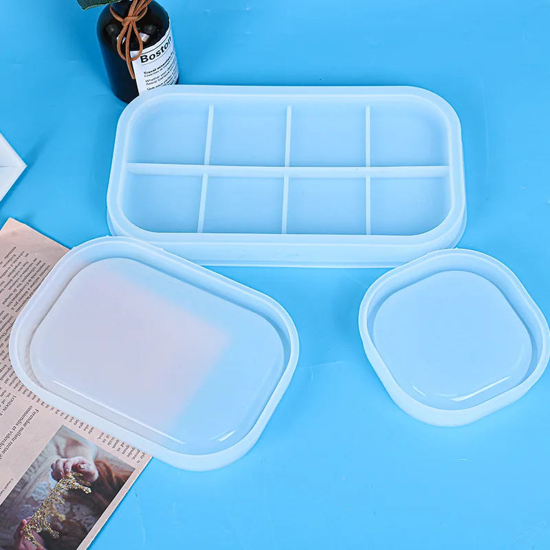 Oval Tray Epoxy Resin Mold Dish Plate Serving Board Casting Silicone Mould DIY Crafts Jewelry Holder Making Tool