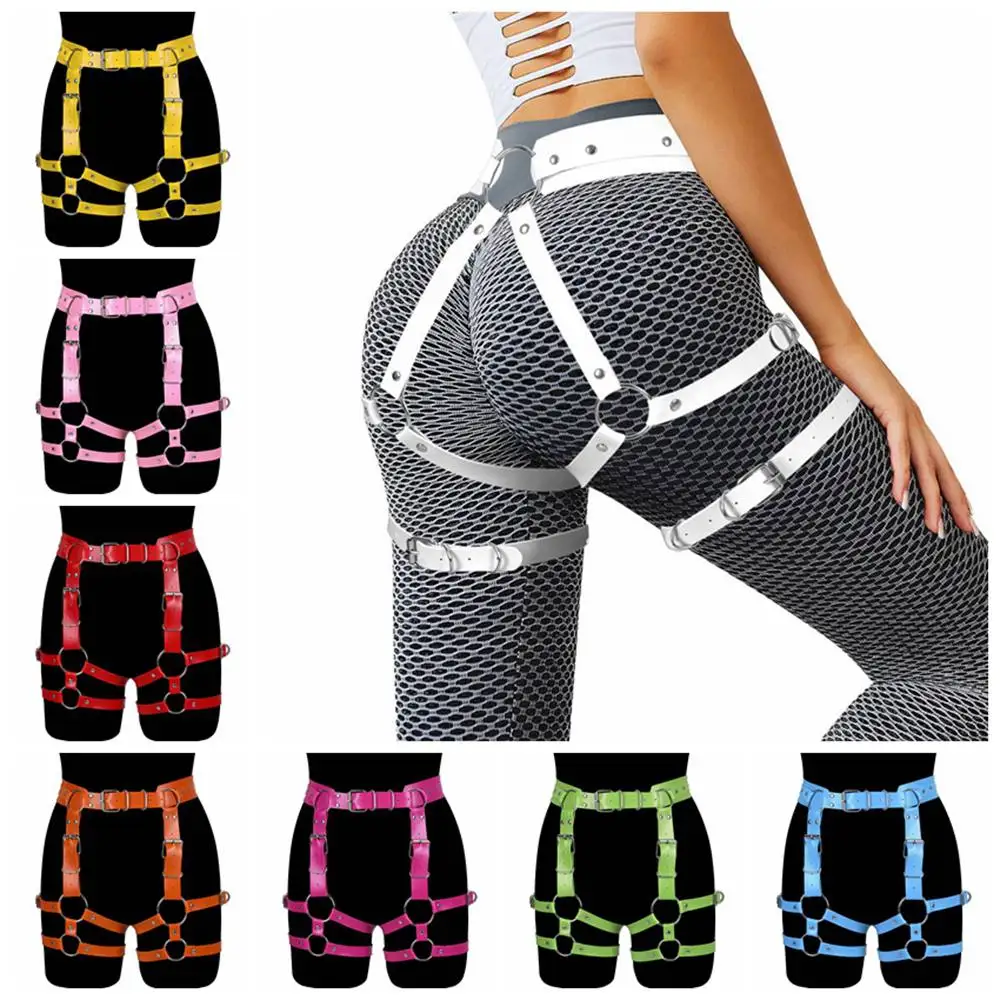 

Sexy Women Harness Fashion Waist Belt Leather Garters Fetish Lingerie Punk Strap Buttckous Band Leg Belt Club Party Accessories
