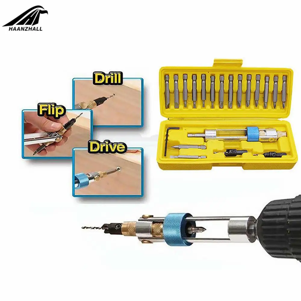 20PCS Swap Drill Bit Half Time Drill Driver Swivel Head Quick-Change Driving Repair Tools Set