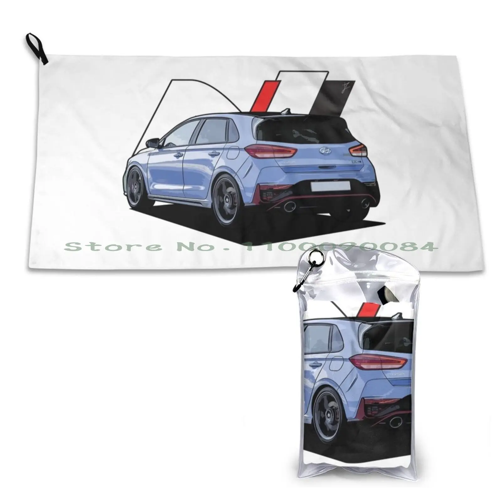 I30 N-Sports And Racing Car Quick Dry Towel Gym Sports Bath Portable Lovecore Heart Mushroom Cute Kids Cat Bunny Glasses Girl