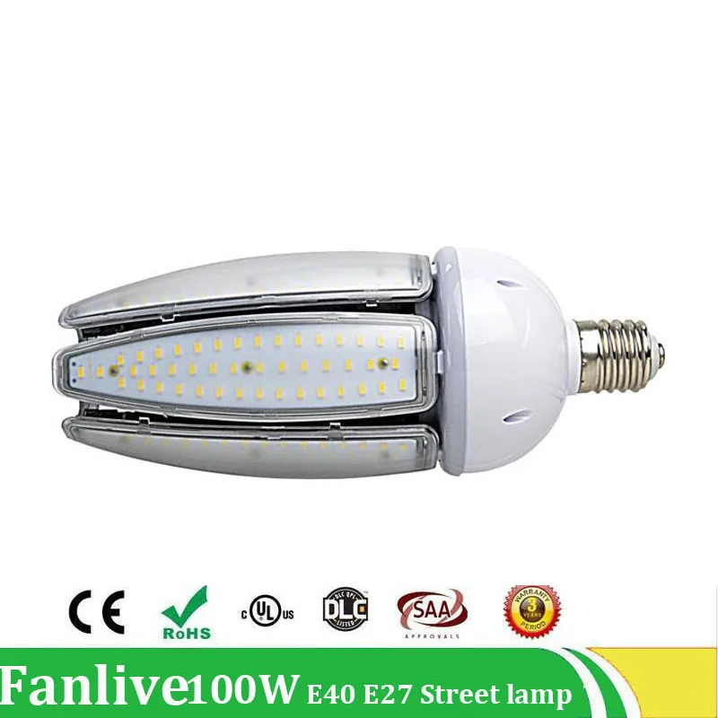 Bombilla LED de mazorca de maíz para exteriores, Lámpara decorativa de aluminio de 30W, 50W, 80W y 100W para Calle y jardín, 5 unids/lote, AC85-265V