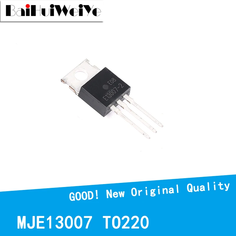 10pcs/Lot MJE13007 E13007-2 13007 E13007 TO-220 700V8A High Voltage Fast-Switching NPN Transistor New Good Quality