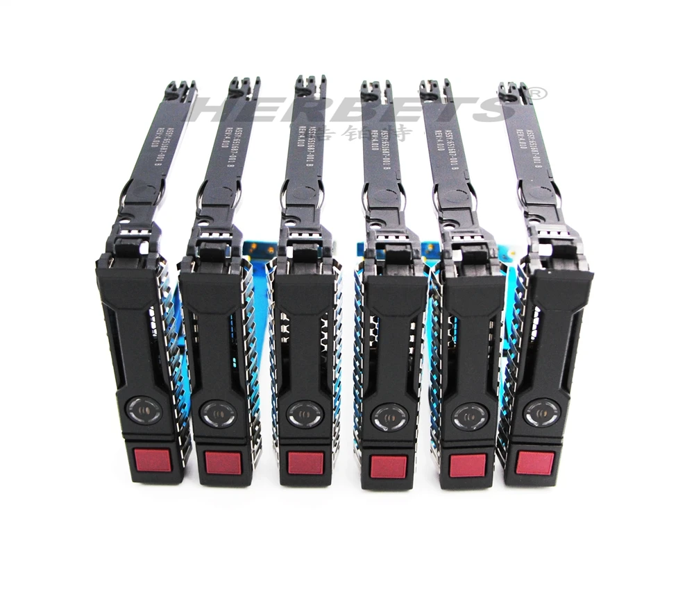 

6-Pack 2.5" SAS SATA SFF SAS Drive Tray Caddy 651687-001 651699-001 Compatible for HP Gen8 Gen9 G8 G9 ML350p DL360e DL320e DL380