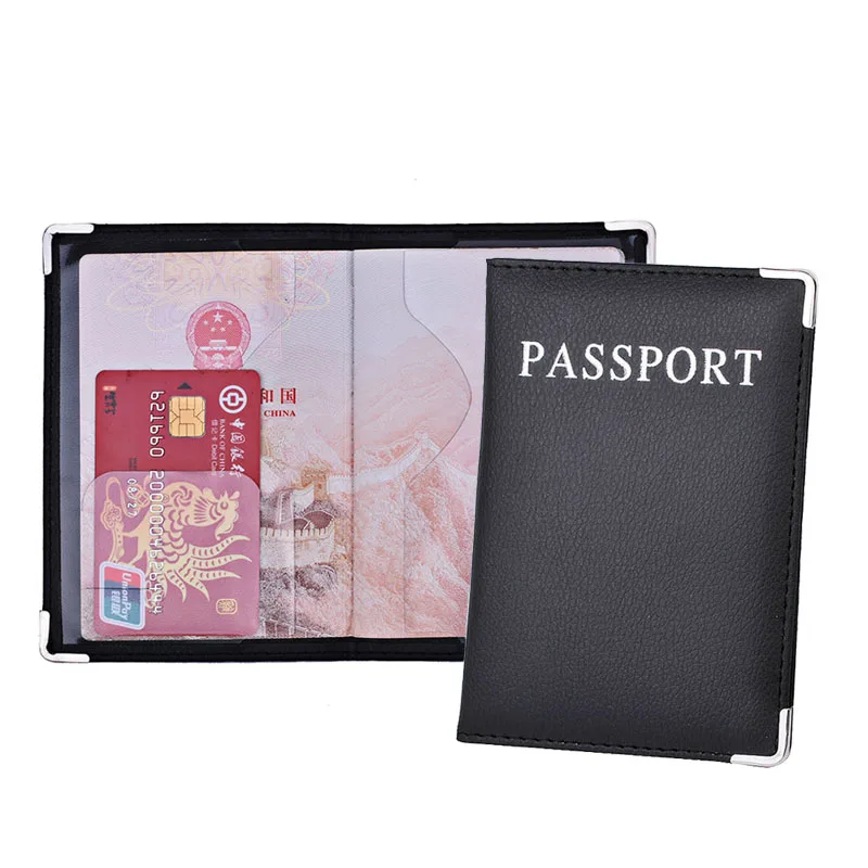 PU Leather Passport Cover Cute Business Card Holder Pouch for Travel Wallet Russian Netherland Case Women Pink