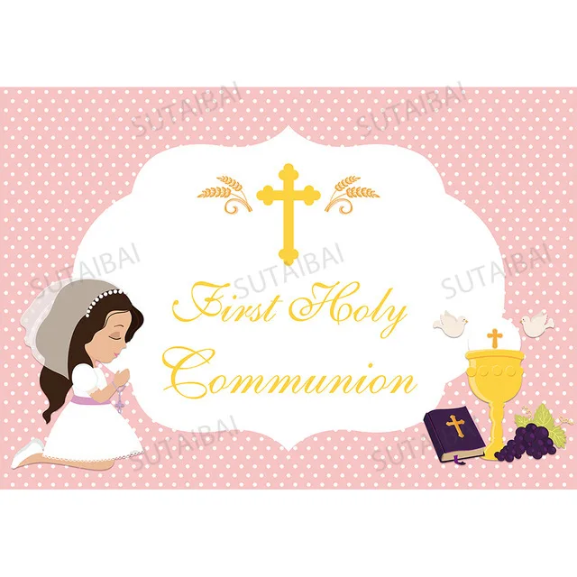 Mi Bautizo-telón de fondo personalizado para fotografía de bebé, decoración de primera comunión, para estudio fotográfico