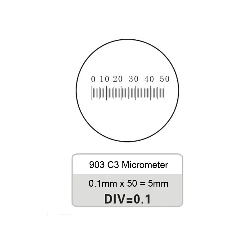 2 Stück C1-C7 Mikroskop-Kalibrierobjektträger, Retikul-Mikrometer, biologisches Messkalibrierlineal – Detail 7