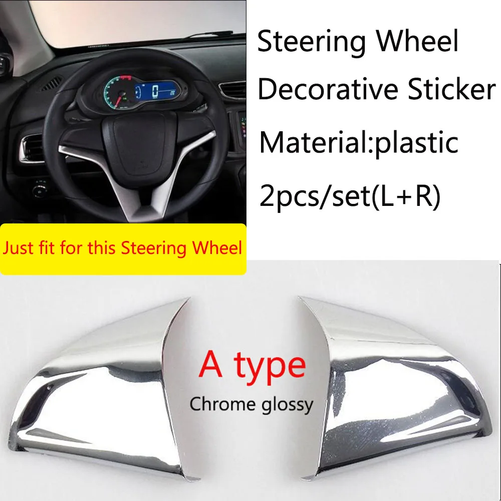 Car Accessories Interior Steering Wheel Trim Decorator Sticker For Chevrolet Orlando Cruze Trax Aveo Sonic Onix Cobalt