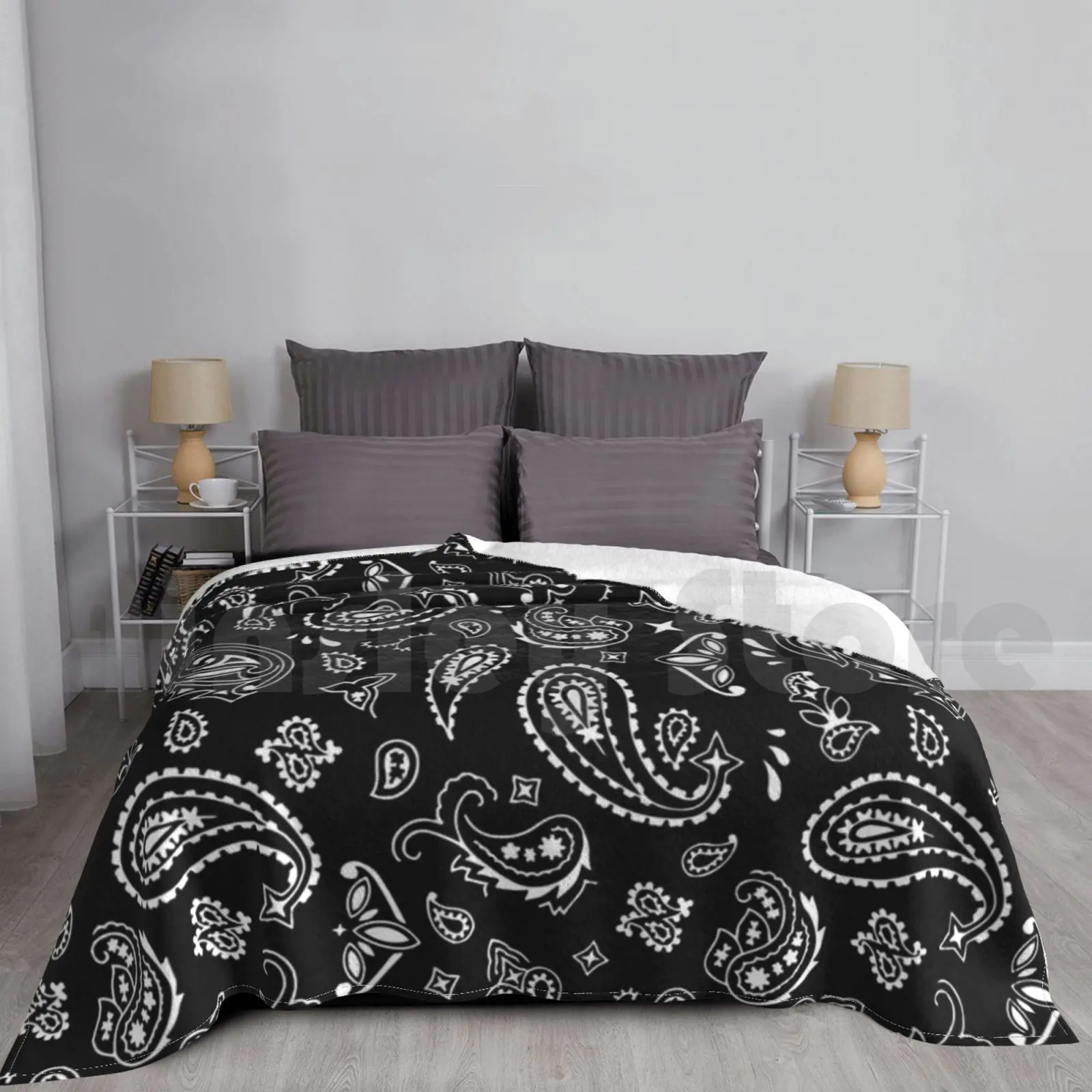 Bandana cobertor para sofá cama viagem latino gang gang bandana cholo paisley paisley padrão bandana