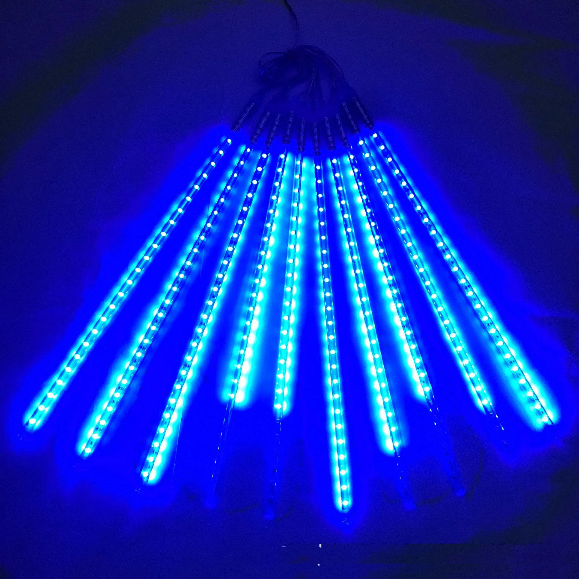 Guirlande lumineuse LED imperméable à 10 Tubes, 30/50/80cm, effet pluie de météores, pour arbre, noël, mariage, fête, décoration de vacances