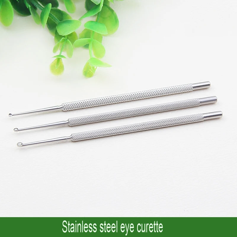 

Ophthalmology meibomian gland curette spoon Microscope Single head double head eyelid Adenocystic oval sharp spoon