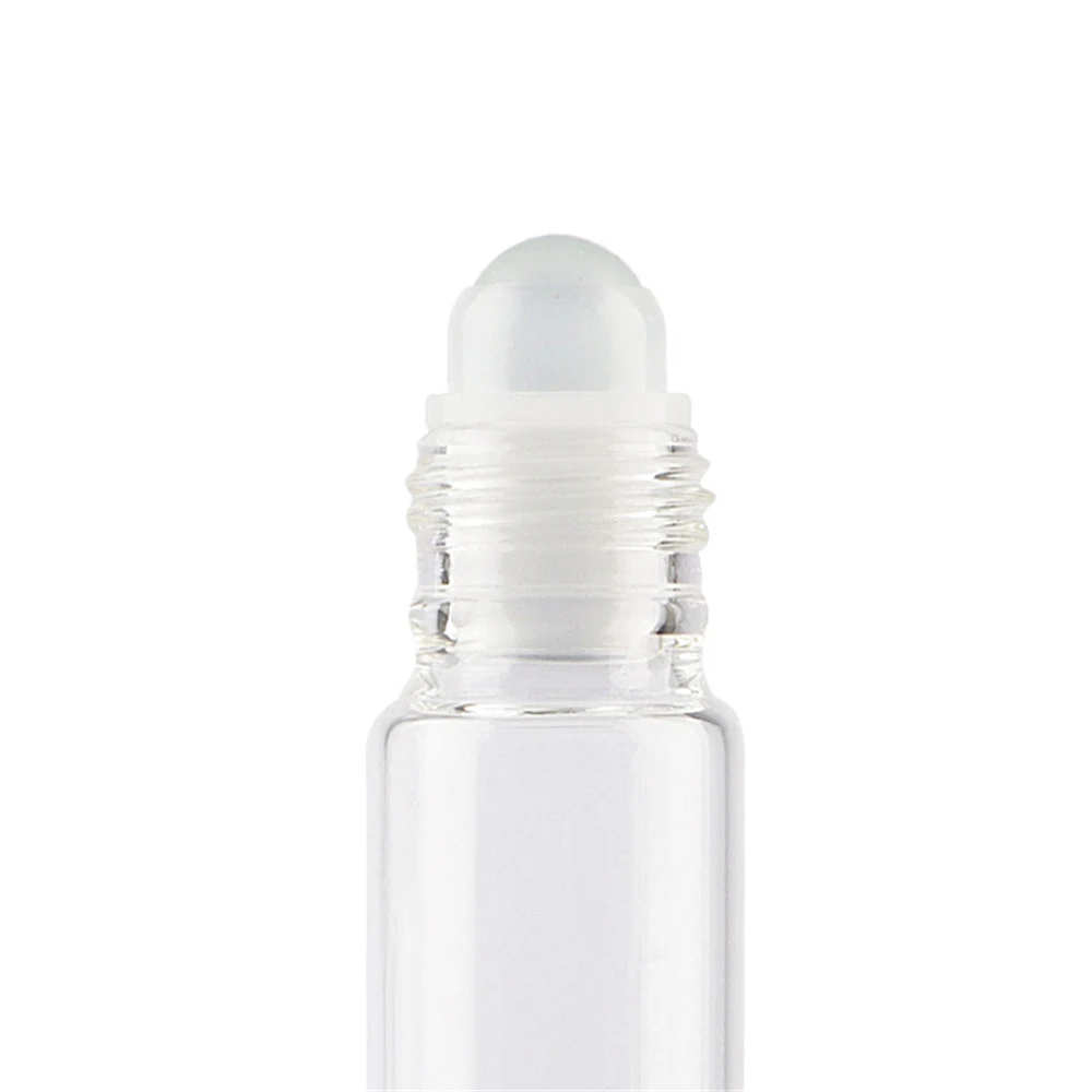 1pcs 5ml/10ml Glass Roller Bottles Empty Clear Bottle With Roll On Ball Empty Cosmetic Essential Oil Vial Transparent Glass Tube